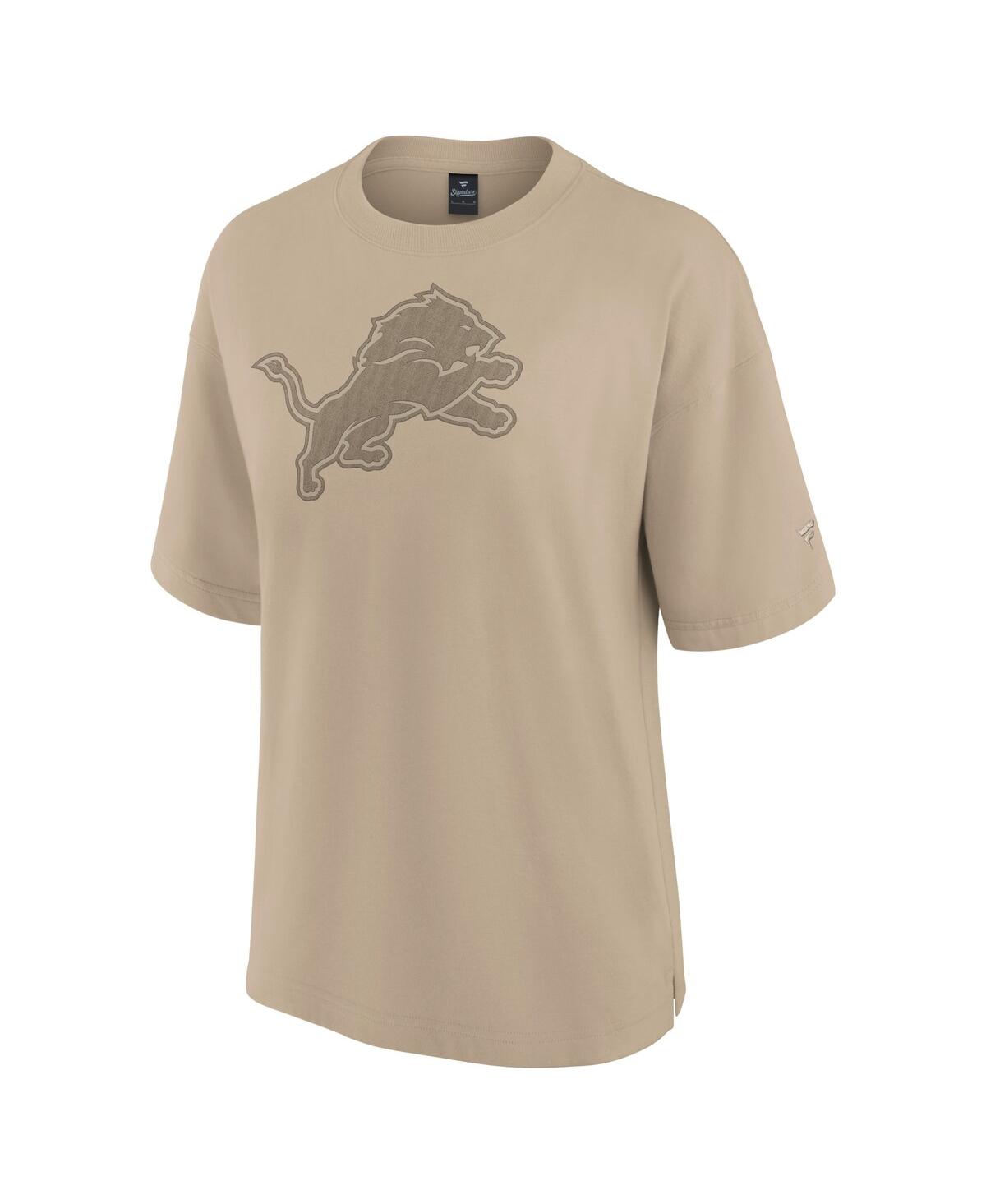 Fanatics Signature Women'sDetroit Lions Elements Oversized T-Shirt - Khaki