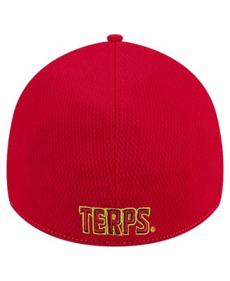 Men's Heather Gray/Red Maryland Terrapins Two-Tone 39THIRTY Flex Hat
