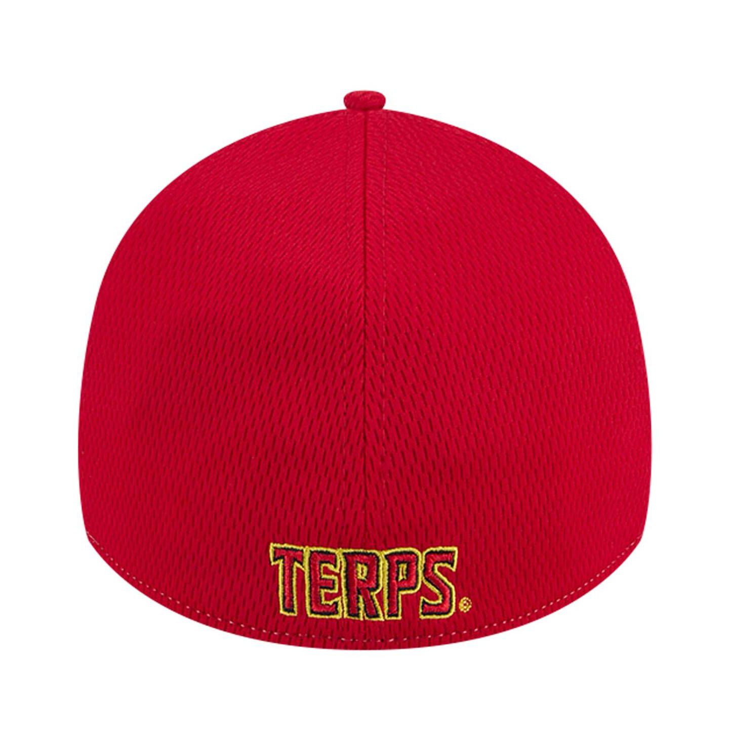 Мужская кепка New Era Heather Gray/Red Maryland Terrapins Two-Tone 39THIRTY Flex Hat — фото 3