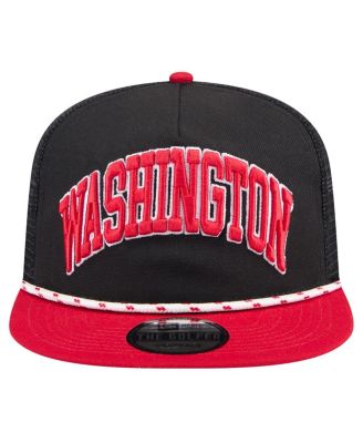 Men's Black Washington Nationals Throwback Meshback Golfer Hat