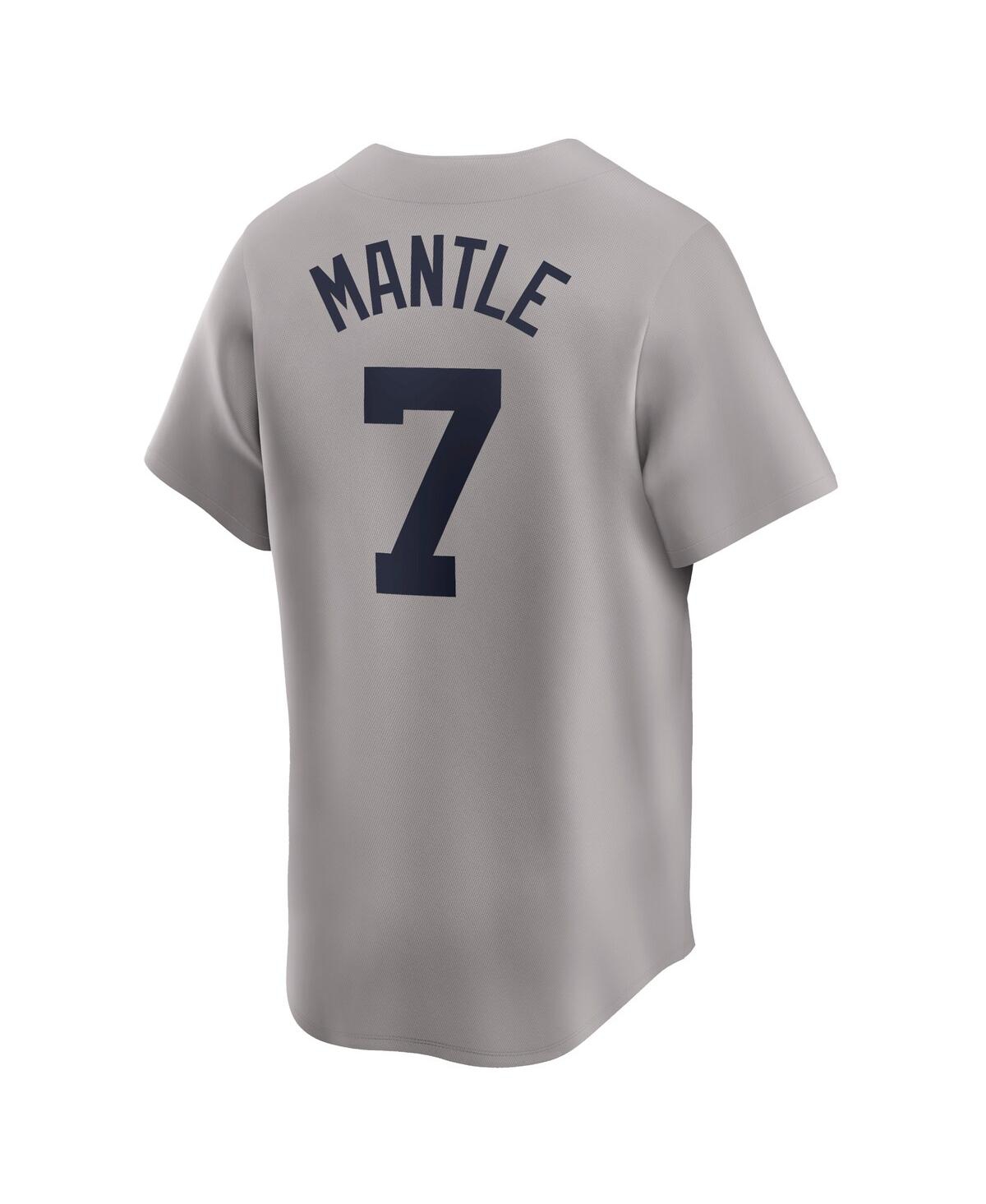 Nike Men's Mickey MantleNew York Yankees Throwback Cooperstown Collection Limited Jersey - Gray
