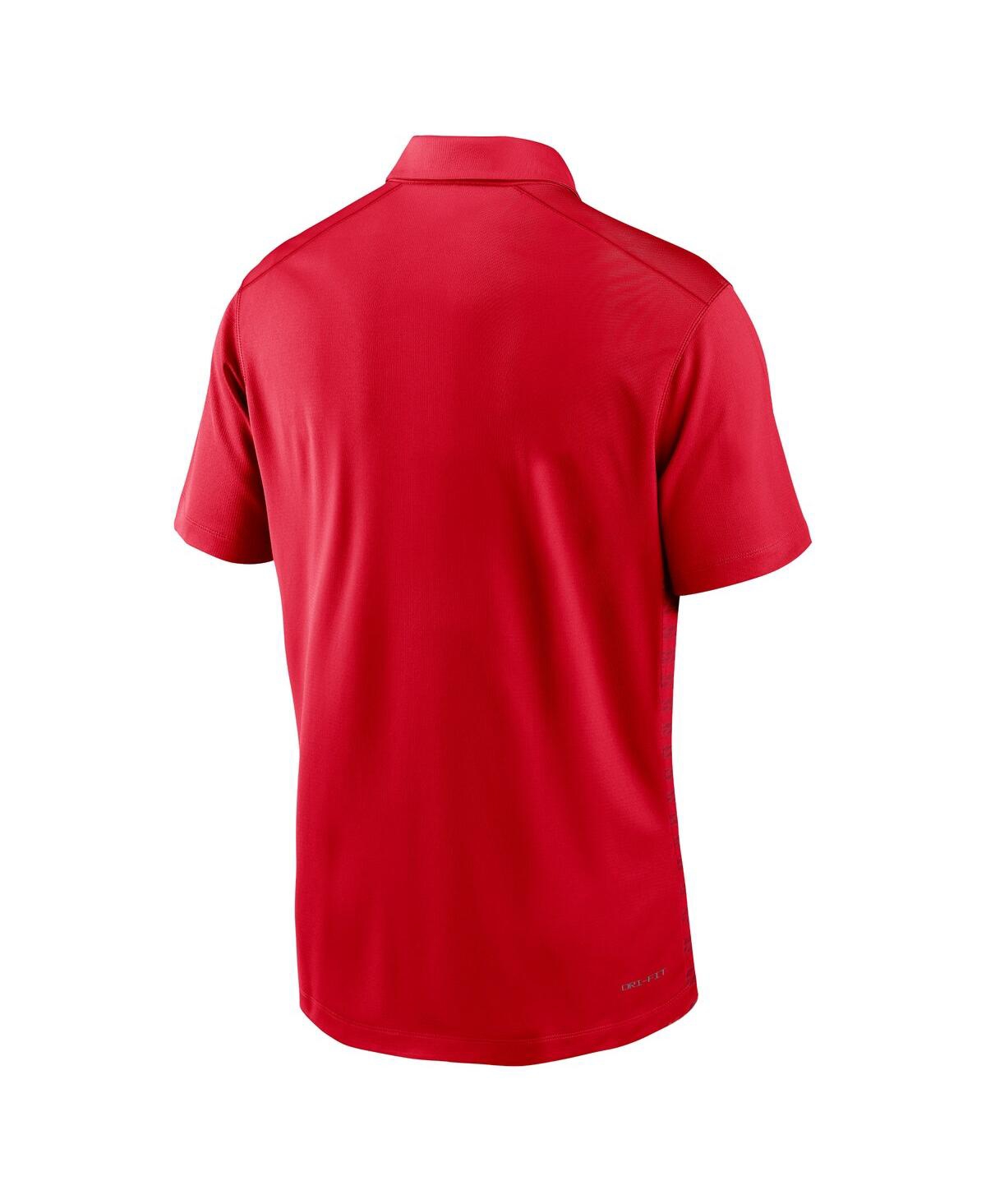 Nike Men's Red Ohio State Buckeyes 2024 Early Season Coaches Sideline Performance Polo Shirt