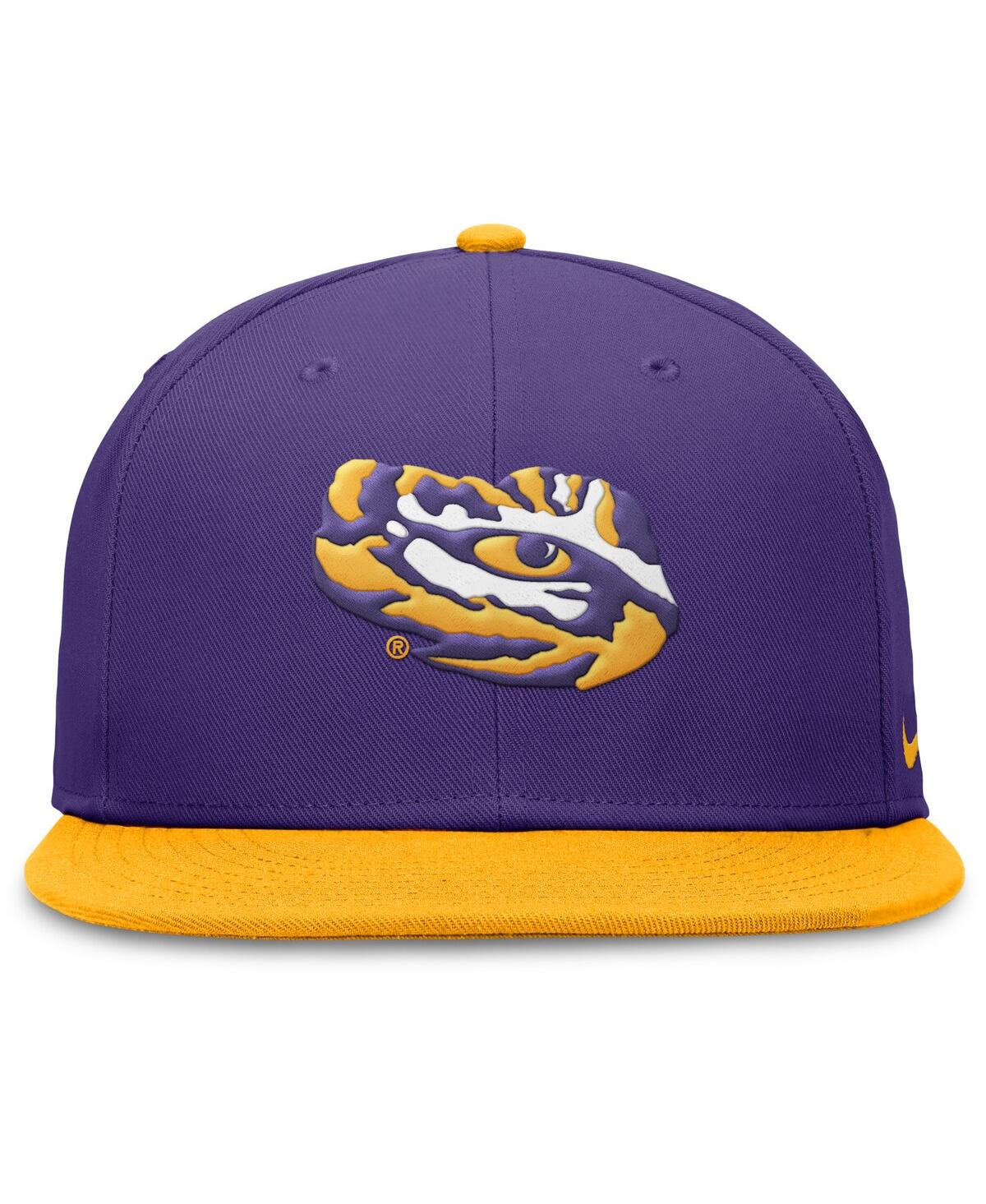 Nike Men's Purple/gold Lsu Tigers Two-tone Primetime Performance Fitted Hat In Purple,gold
