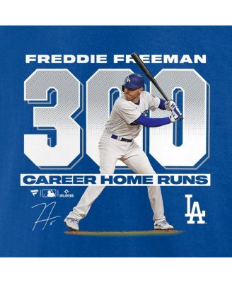 Men's Freddie Freeman Royal Los Angeles Dodgers 300 Career Home Runs T-Shirt