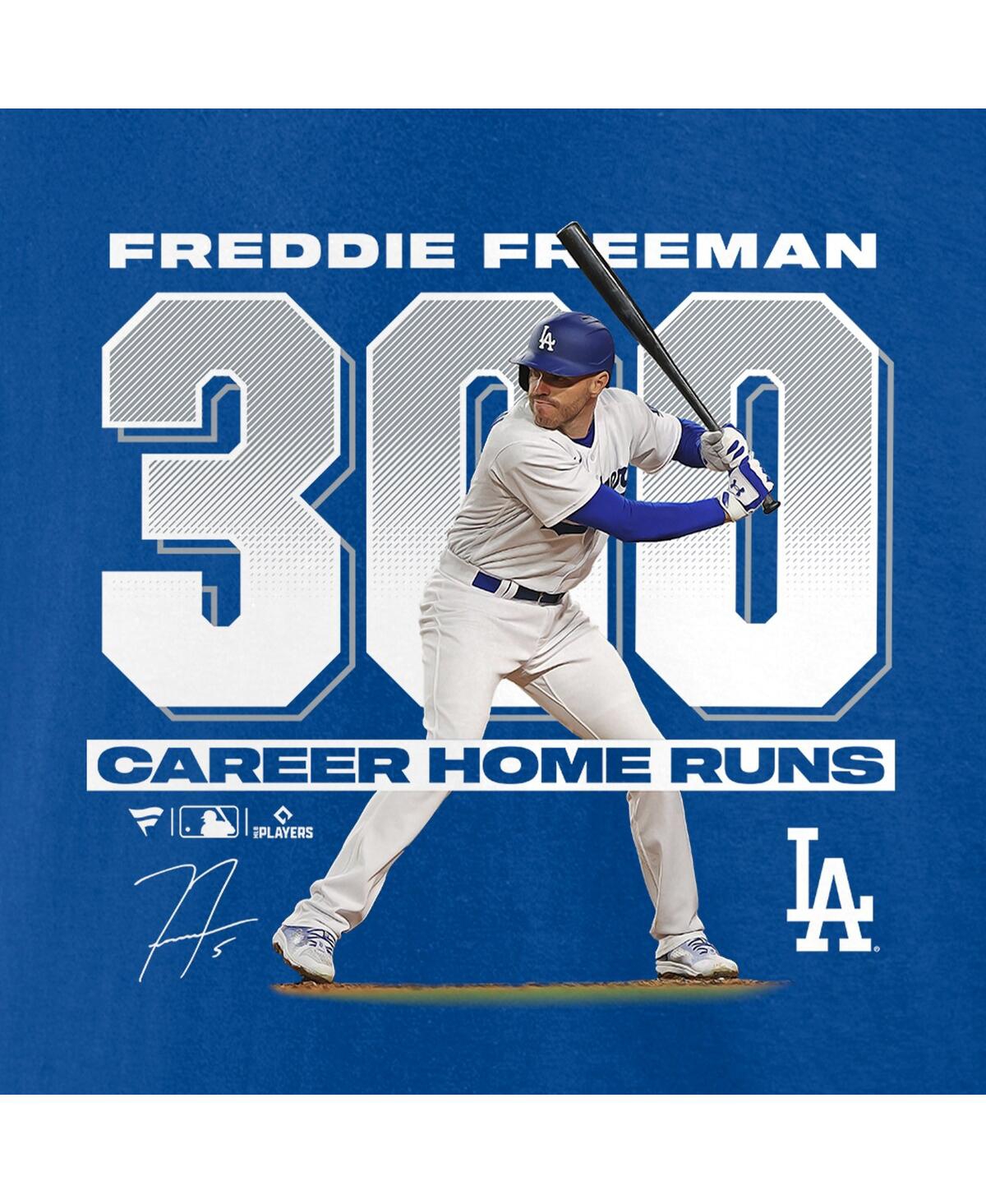 Fanatics Men's Freddie FreemanLos Angeles Dodgers 300 Career Home Runs T-Shirt - Royal