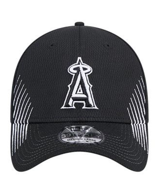 Men's Black Los Angeles Angels Active Dash Mark 39THIRTY Flex Hat