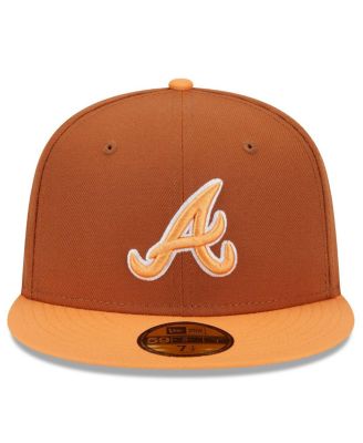 Men's Brown/Orange Atlanta Braves Spring Color Basic Two-Tone 59FIFTY Fitted Hat