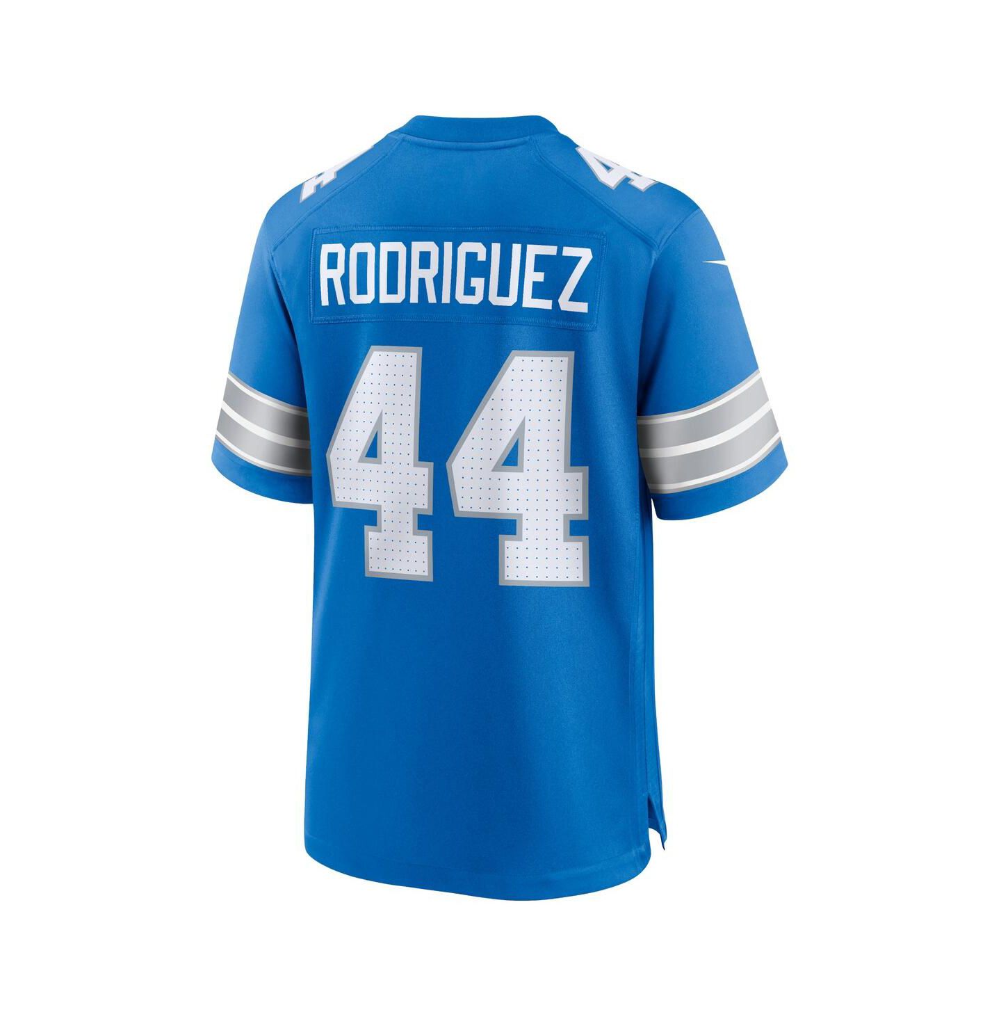 Мужской топ Nike Malcolm Rodriguez Detroit Lions Game Jersey, цвет: Синий — фото 3