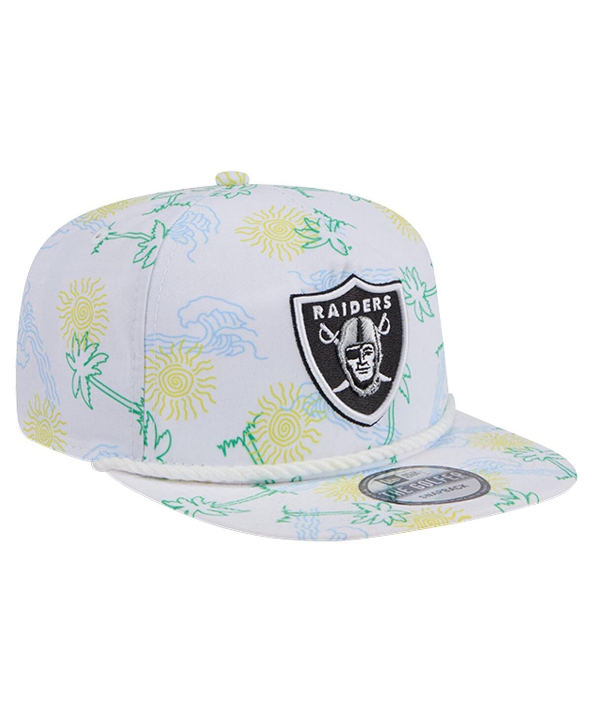 New Era Men'sLas Vegas Raiders Vacay Golfer Snapback Hat - White
