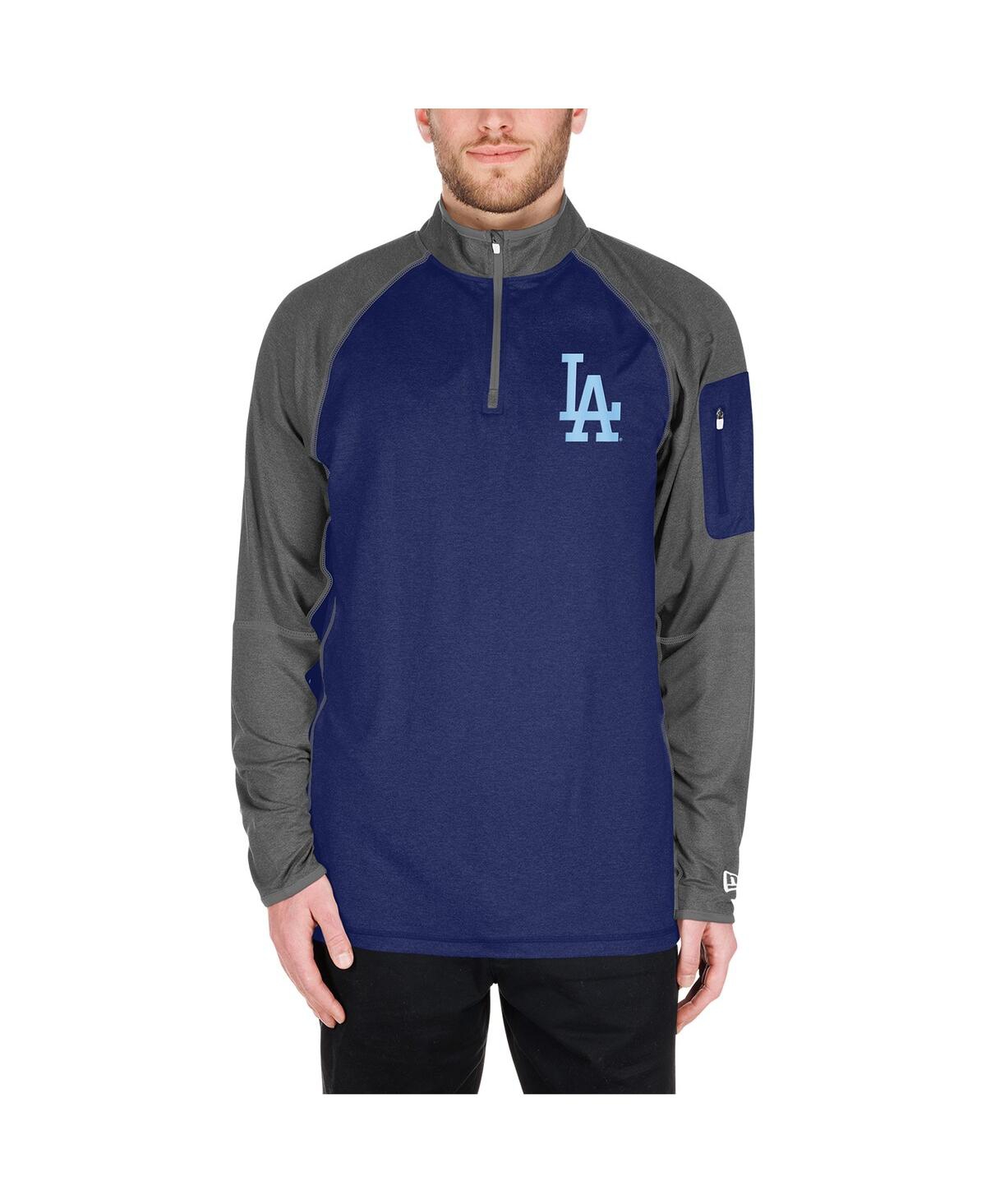 New Era Men'sLos Angeles Dodgers Father's Day Raglan Quarter-Zip Top - Royal
