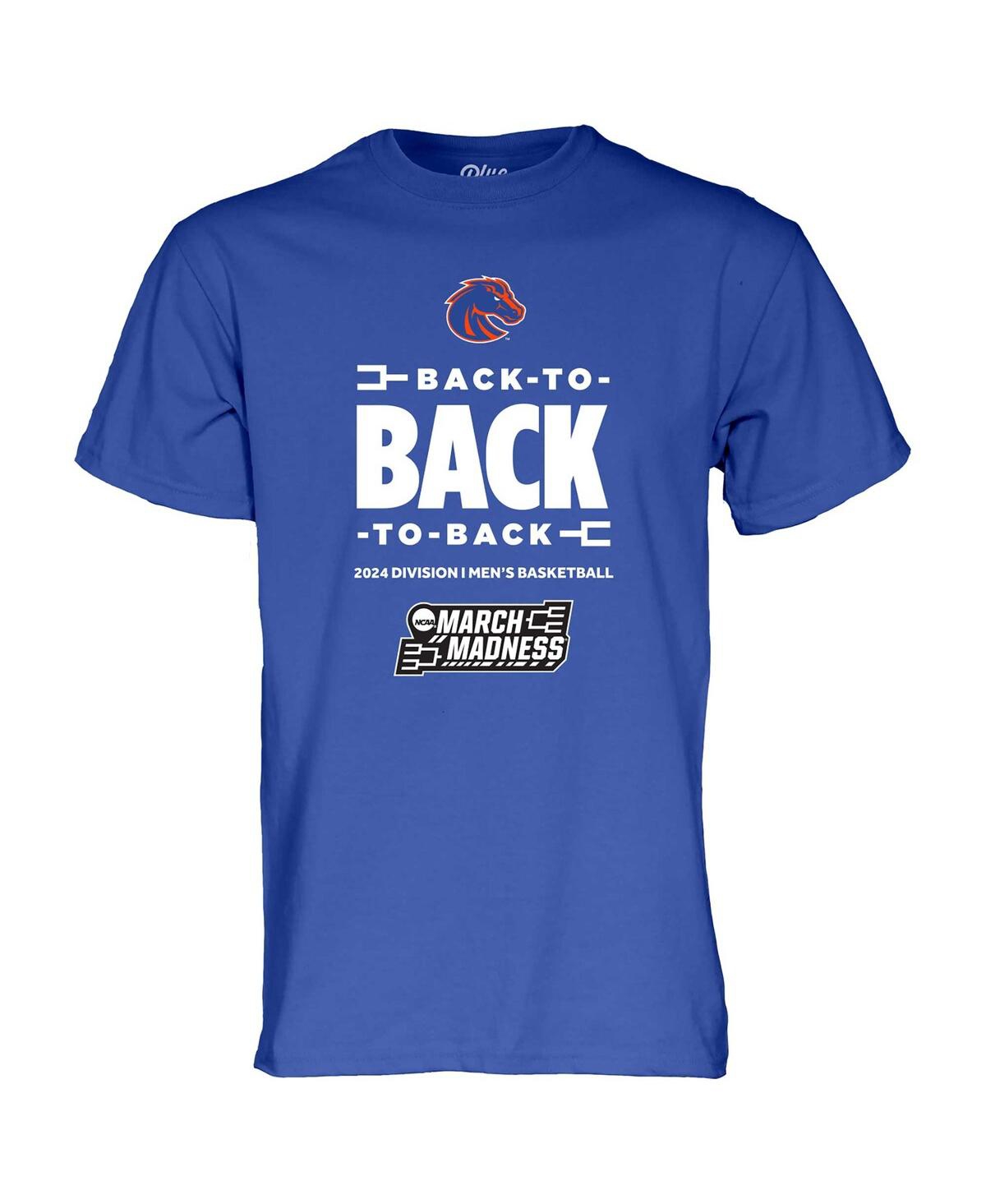 Blue 84 Men'sBoise State Broncos 2024 Ncaa Men's Basketball Tournament March Madness Three-In-a-Row T-Shirt - Royal