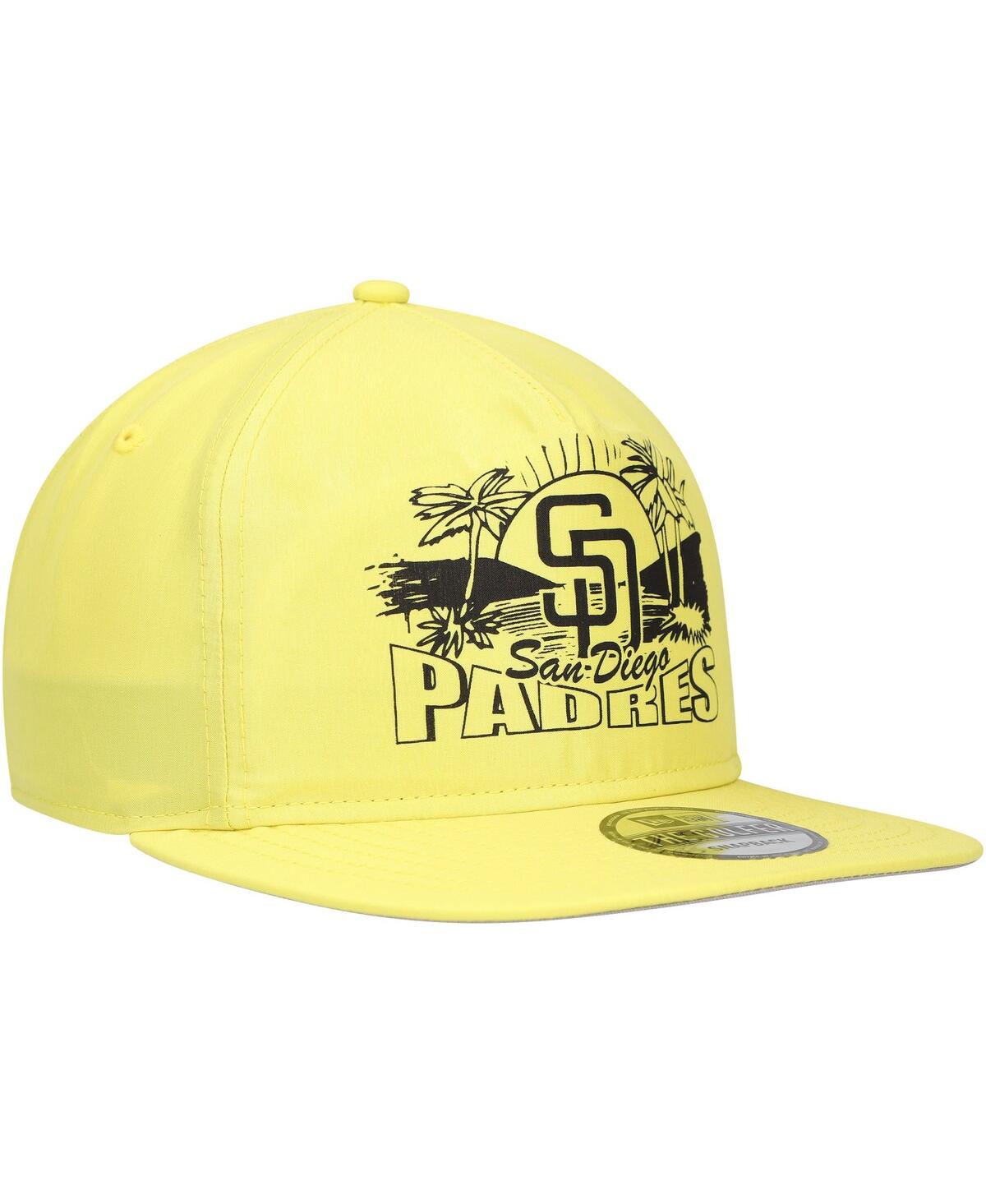 NEW ERA MEN'S YELLOW SAN DIEGO PADRES NEON GOLFER SNAPBACK HAT 