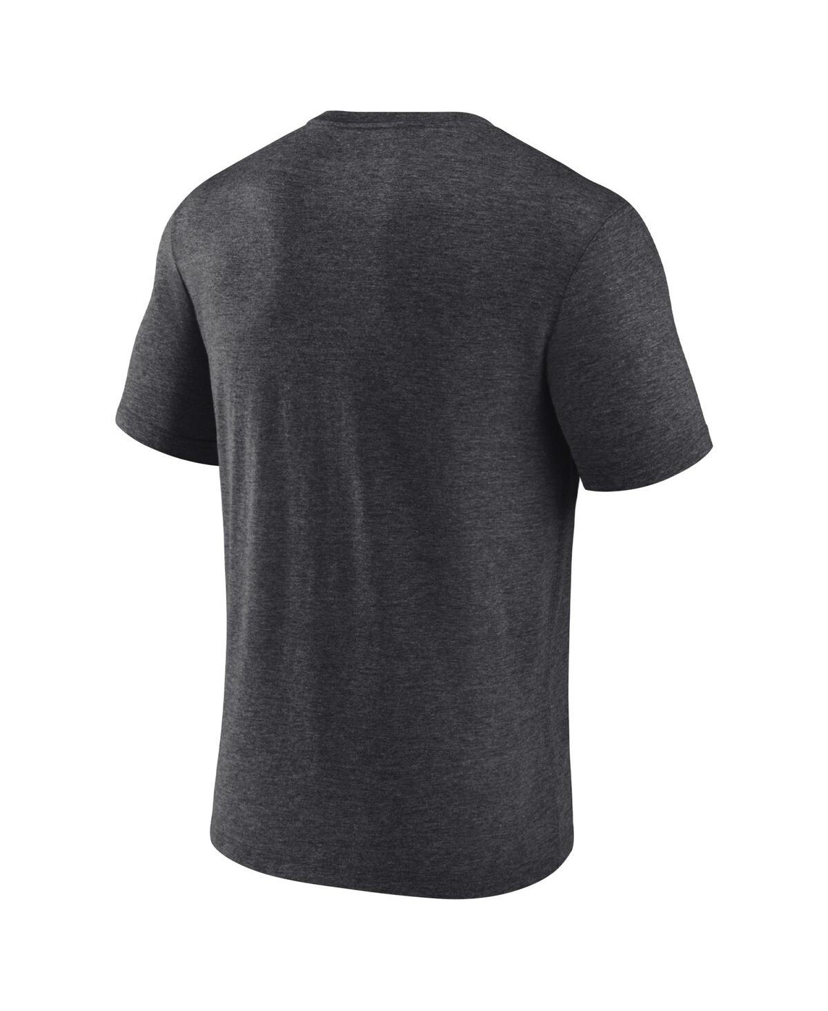 Fanatics Men'sCarolina Hurricanes 2024 Stanley Cup Playoffs Crossbar Tri-Blend T-Shirt - Heather Charcoal