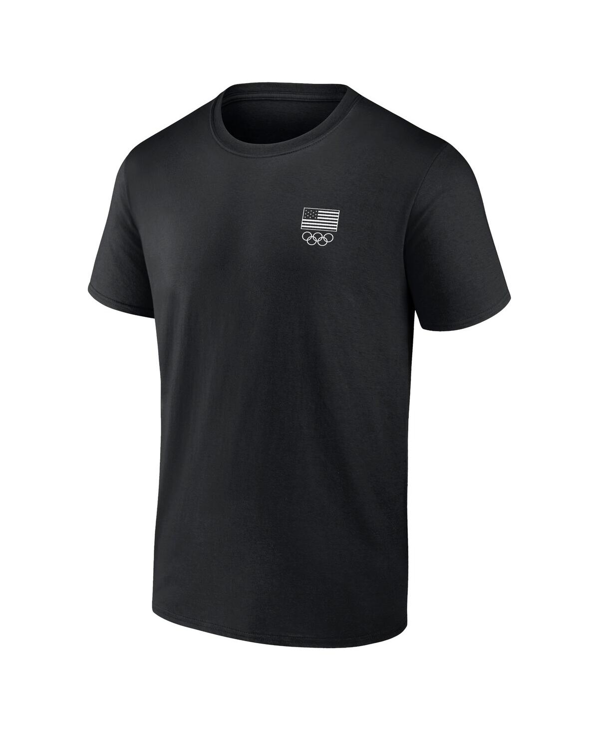 Fanatics Men's Black Team Usa Waves In Paris T-shirt In Black