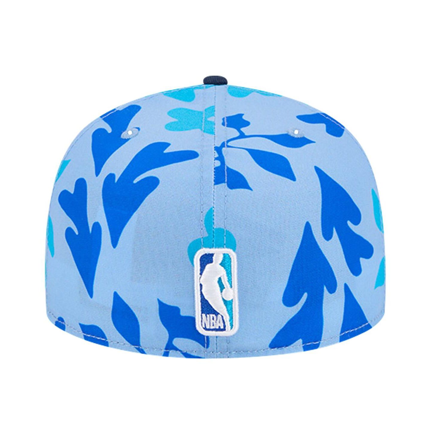 Мужская кепка New Era Blue Denver Nuggets Palm Fronds 2-Tone 59FIFTY Fitted Hat — фото 3