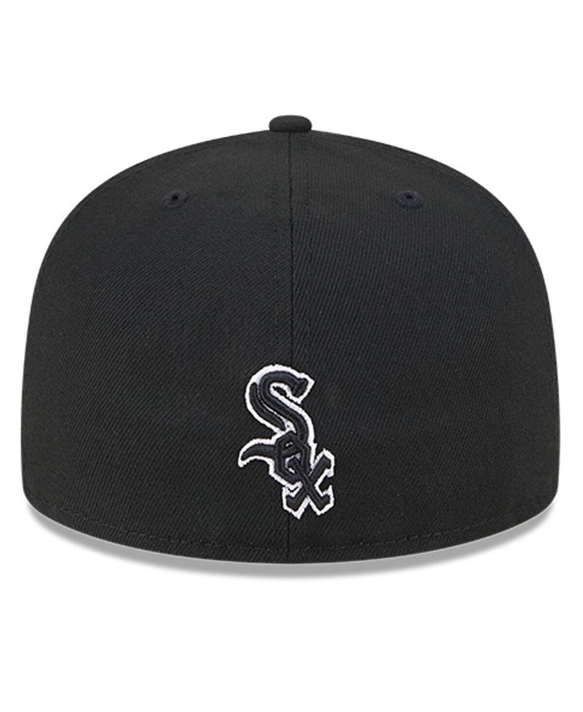 NEW ERA MEN'S BLACK CHICAGO WHITE SOX 59FIFTY DAY TEAM POP FITTED HAT 