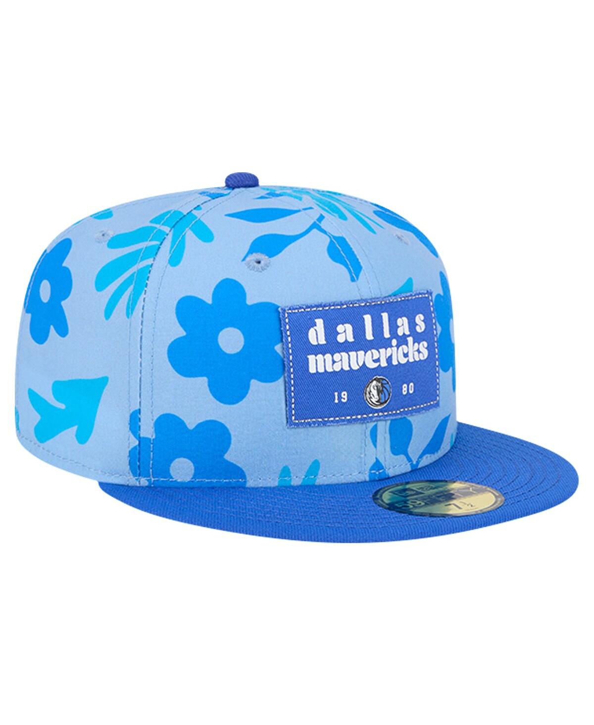 New Era Men'sDallas Mavericks Palm Fronds 2-Tone 59FIFTY Fitted Hat - Blue