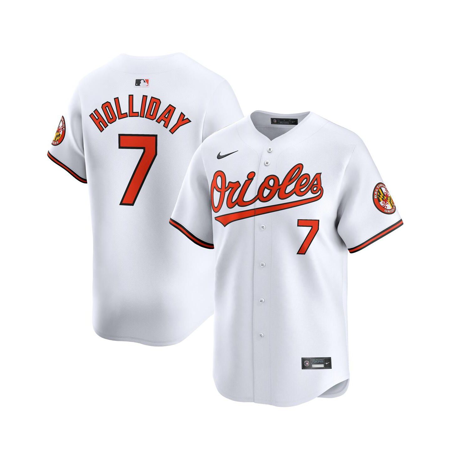 Мужской топ Nike Jackson Holliday White Baltimore Orioles Home Limited Player Jersey — фото 1