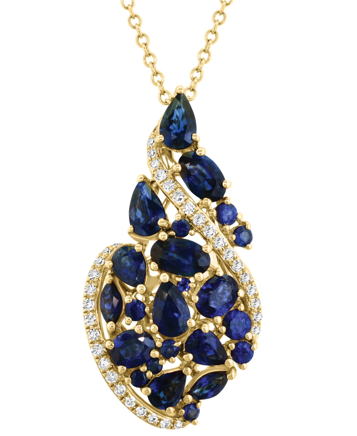 Effy Ruby (3-1/4 ct. t.w.) & Diamond (1/6 ct. t.w.) Swirl 18