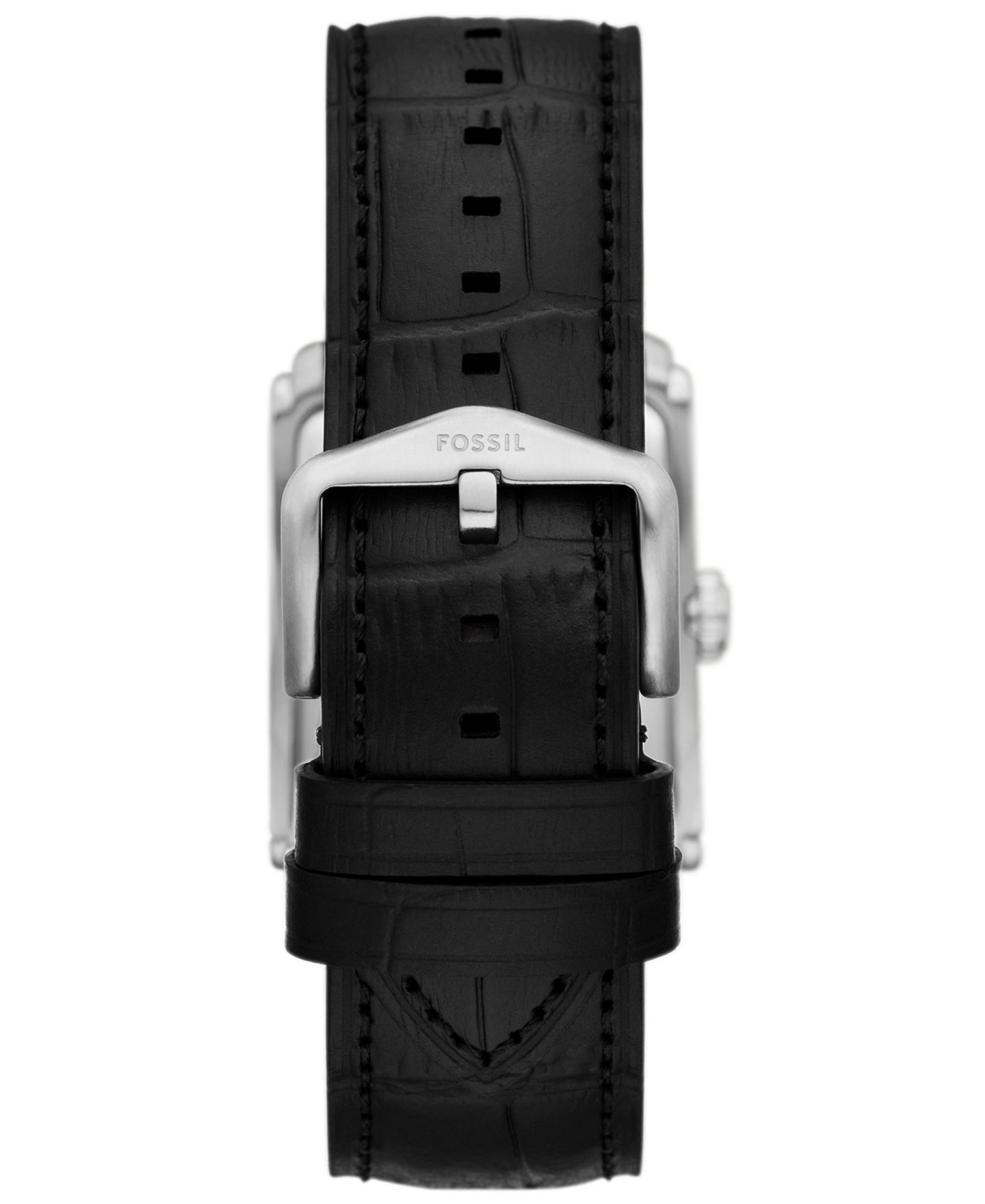 Мужские часы Fossil Carraway Three-Hand Brown Leather Watch, 30mm, цвет: Чёрный — фото 3