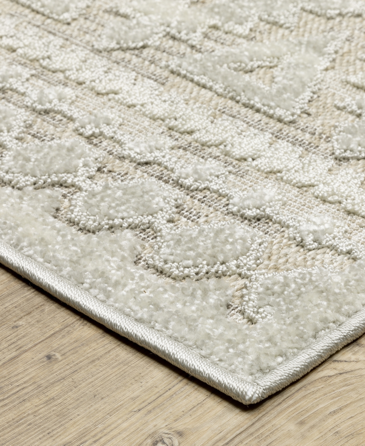 Oriental Weavers Tangier Tan01 5'3x7'6 Area Rug In Beige