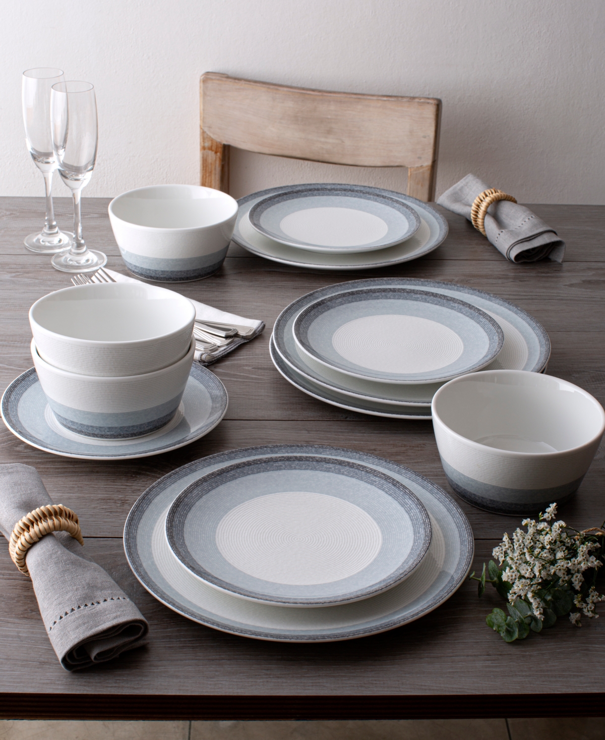 NORITAKE COLORSCAPES LAYERS COUPE DINNER PLATE SET OF 4, 11" 