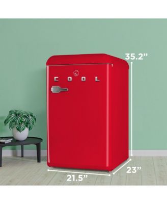 4.0 Cu. Ft. Retro Refrigerator,Red