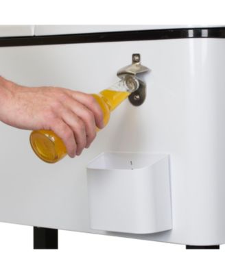 BLACK+DECKER, Mobile Cooler Cart, 2 Door Seal Lid,4 Rolling Wheels, BCC20W