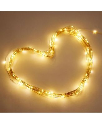 66 ft LED String Lights Battery Operated Starry Fair Rope Lights 8 Modes Remote Christmas