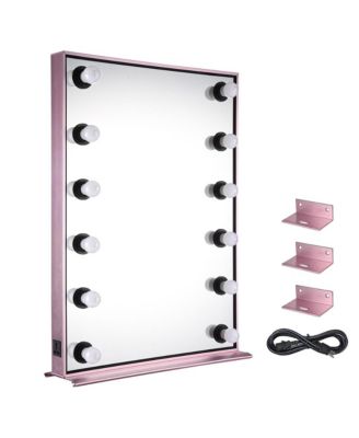 Lighted Hollywood Vanity Mirror 12pcs Dimmable LED Tabletop Wall Mount Makeup