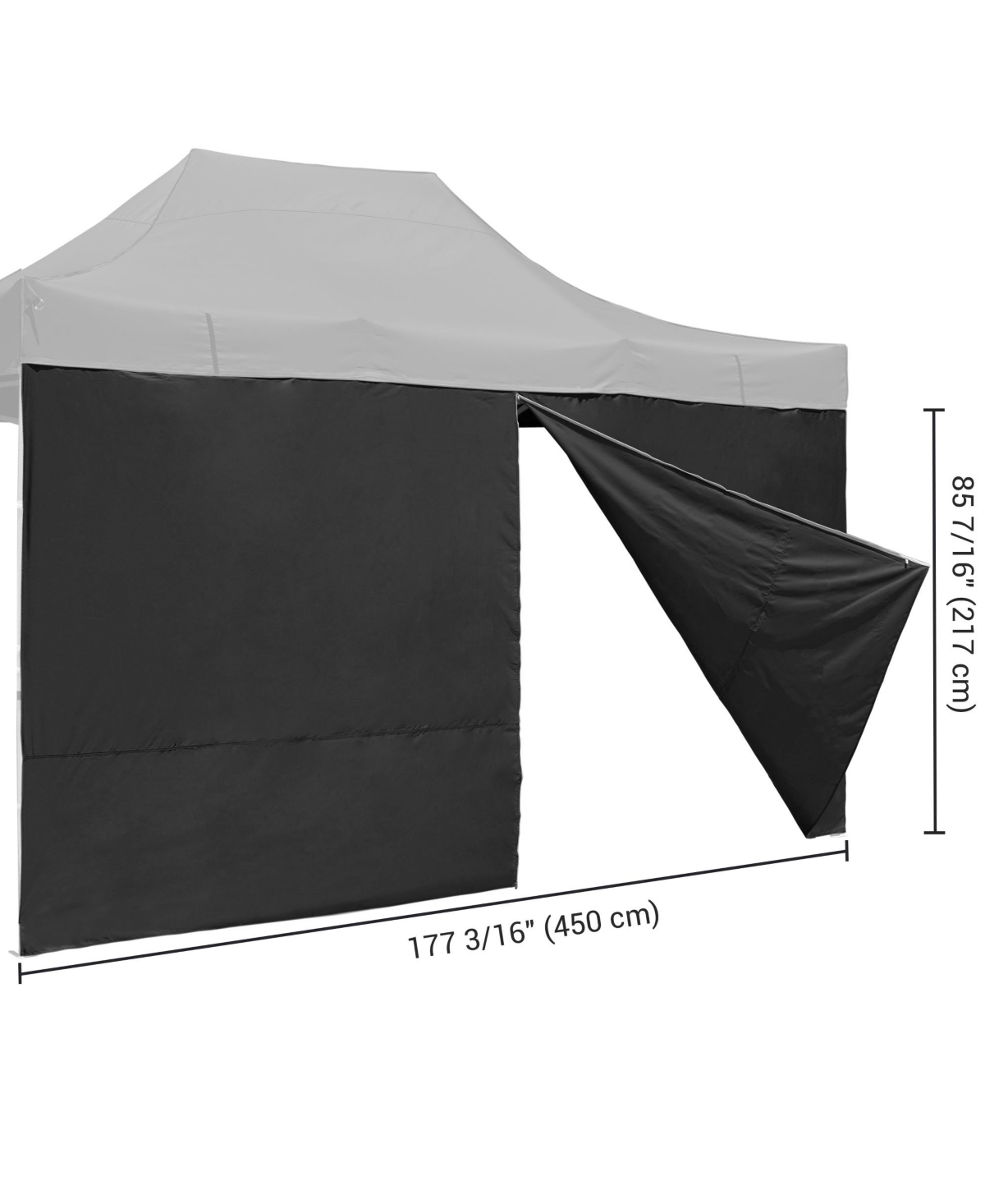 Instahibit 1 Pack Side Wall for 10x15 Ft Ez Pop Up Canopy Tent UV50+ Zipper Lawn