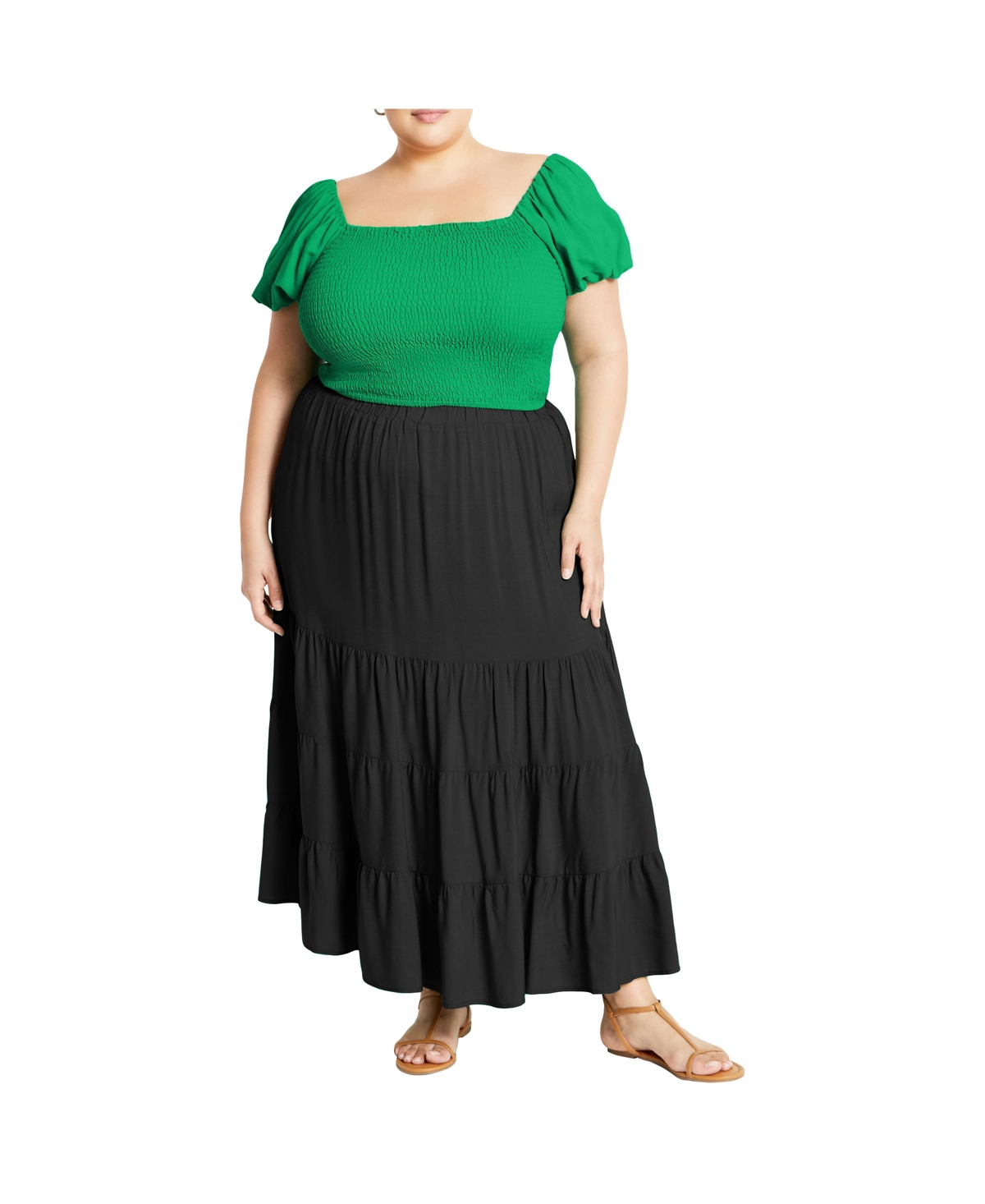 City Chic Women's Dylan Elbow Sleeve Top