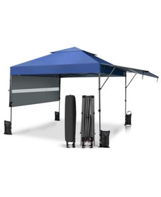 10 x 17.6 Feet Outdoor Instant Pop-up Canopy Tent with Dual Half Awnings
