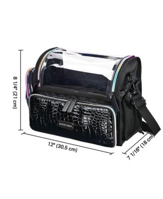 Makeup Brush Case Portable Artist Brush Holder Stand-Up Travel Cosmetic Organizer Bag