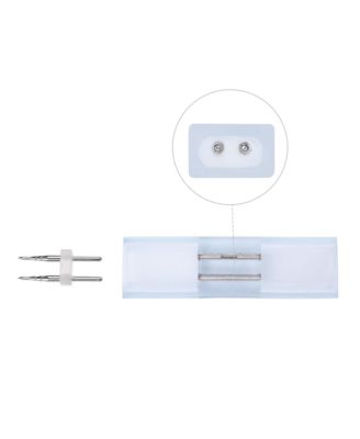 DELight 10 Sets 2 Wire Splice Connector with Pins for 7x14mm LED Neon Rope Light