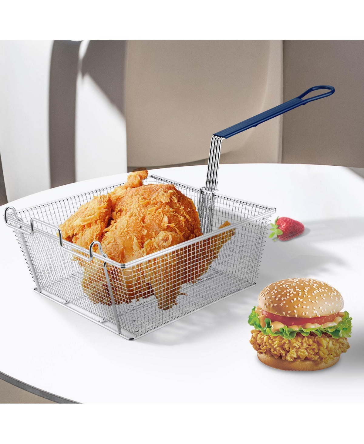 Yescom Commercial Deep Fryer Basket 8.8 Lbs Large Capacity 13