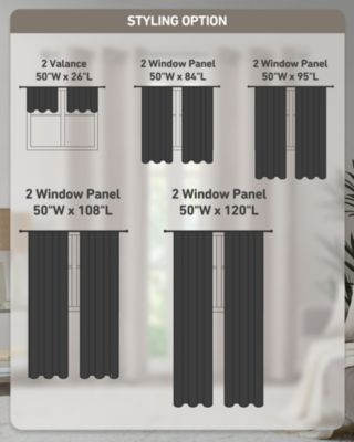 Galen Basketweave Room Darkening Curtain Panels Pair for bedroom, Silver grommet top fit up to 1.25 inches rod 2 panels set for Living Room, Width 40 length 84 inches Curtain Panel, Pitch Black Ambiance Blue 2 Window Panels