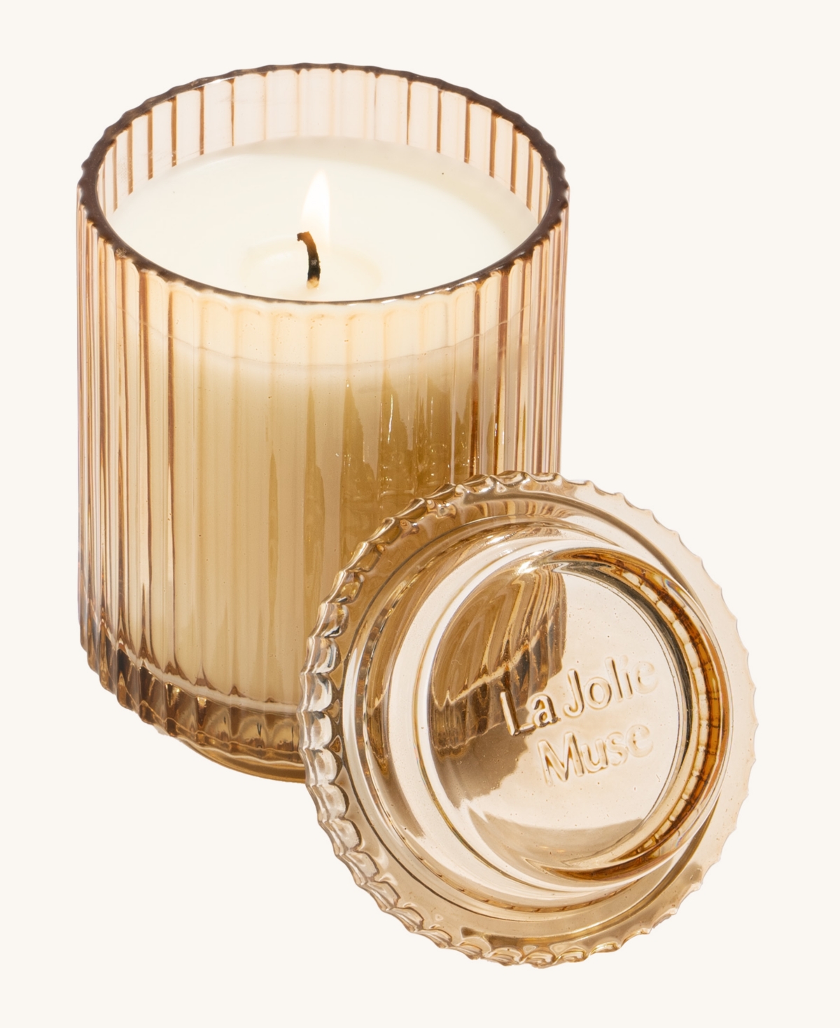 La Jolie Muse Amelie Candle, Vanilla Bomb, 11 oz In Champagne