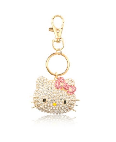 Брелок Hello Kitty Sanrio Face Pave 3D Bling Keychain - Bag Charm, Backpack Accessories, Travel Collectible Gift Keychains