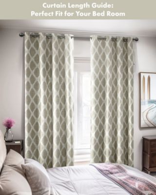Blakesly Ikat blackout curtains for bedroom, Silver grommet top fit up to 1.25 inches rod Single Curtain Panel for Living Room, Width 50 length 95 inches, Pitch Black Ambiance Taupe Window Panel