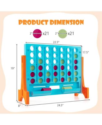 Wall Mounted or Tabletop Giant 4 in a Row Jumbo 4-to-Score Connect Game Set