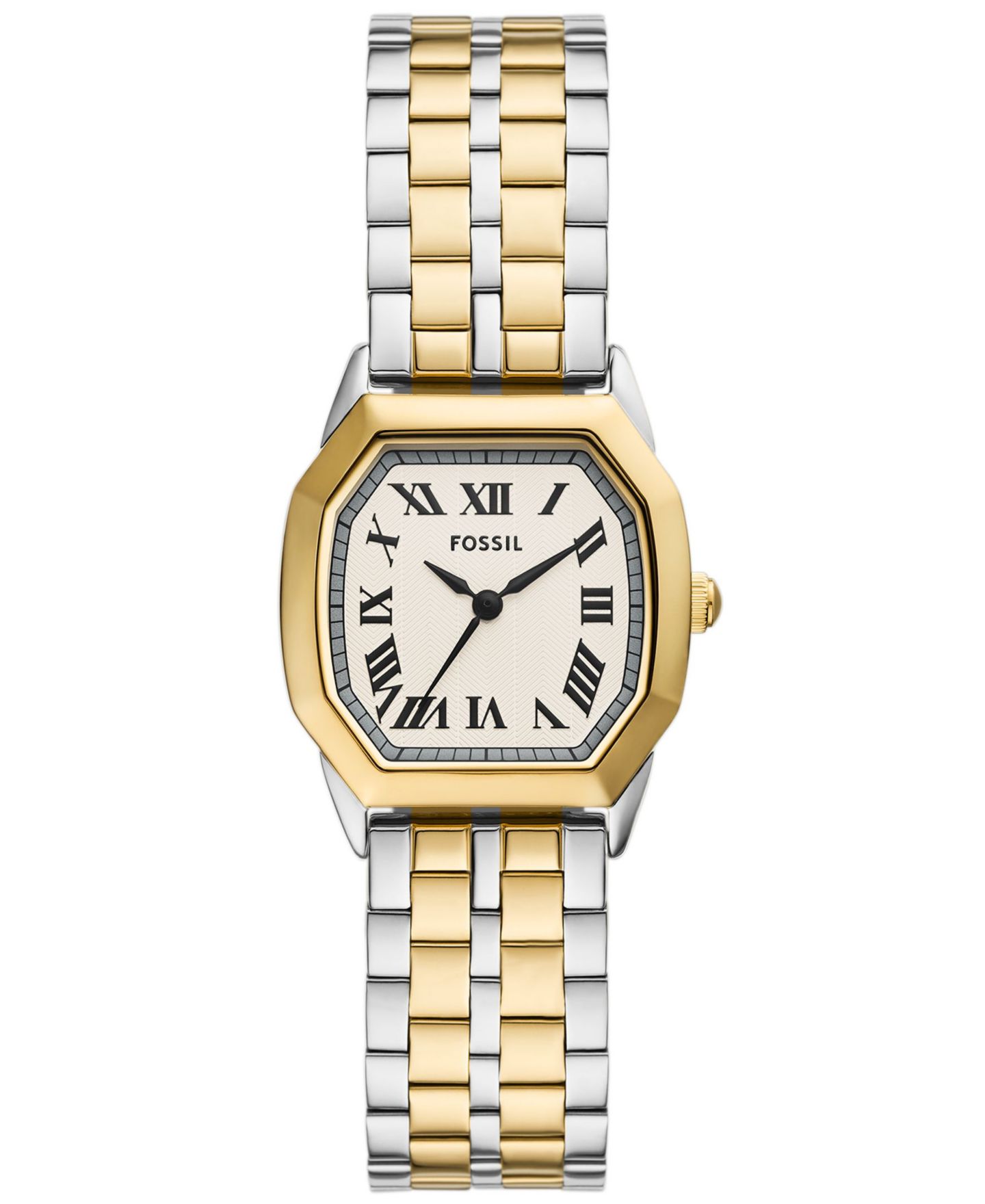 Женские часы Fossil Harlow с тремя стрелками, двухцветная сталь, 27 мм — фото 1