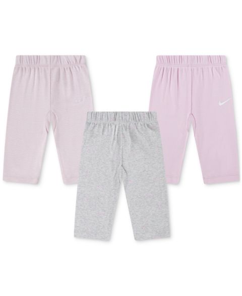 Брюки Nike Baby Boys or Girls Essentials Pull-On Pants, Pack of 3, цвет: Берёзовый меланжевый