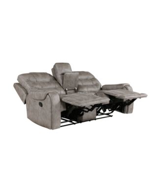 White Label Gabi 77" Double Reclining Love Seat with Center Console