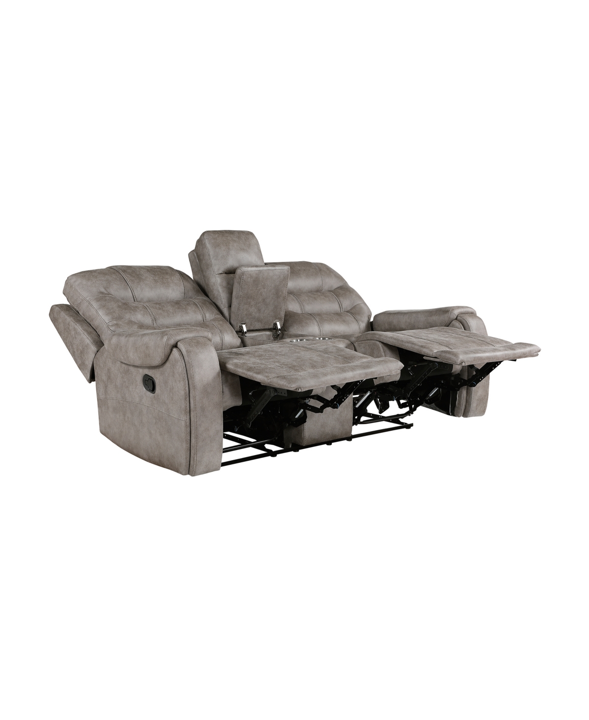 HOMELEGANCE WHITE LABEL GABI 77" DOUBLE RECLINING LOVE SEAT WITH CENTER CONSOLE 