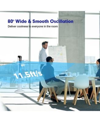 Portable 48'' Tower Fan 80 °Oscillating Bladeless Fan w/Remote & LED Control