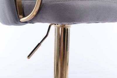 1 PC velvet Chrome Footrest, Adjustable Lifting Bar Stools