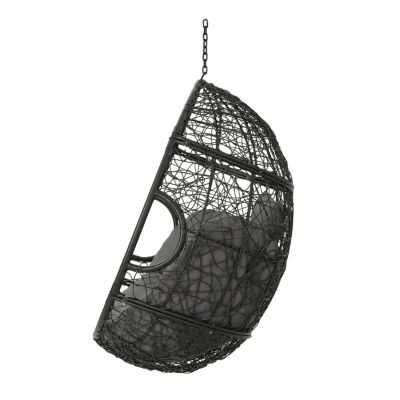 Cozy Wicker Egg Hammock Chair with Removable Cushions