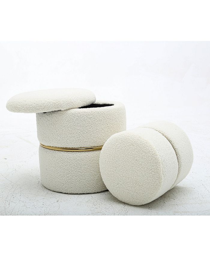 Simplie Fun Upholstered Tufted Storage Ottoman Footstool - Macy's