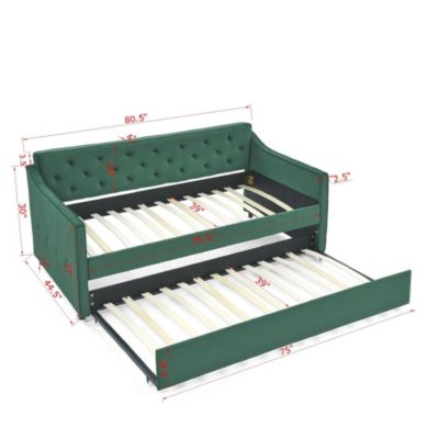 Tufted Twin Daybed with Trundle
